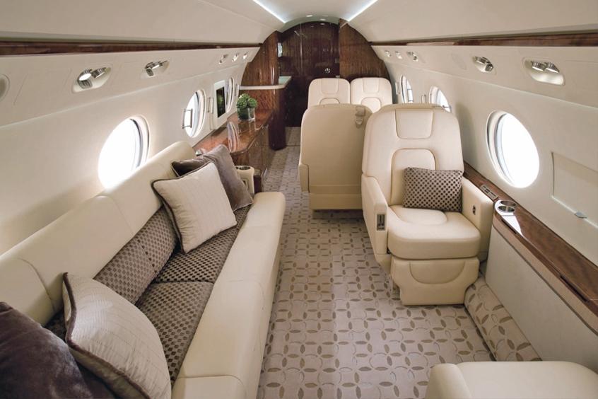 Gulfstream G350 cabin interior for Teterboro charter