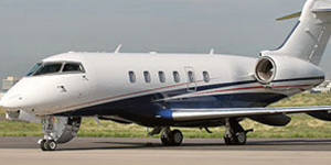 Challenger 300 exterior for Teterboro charter