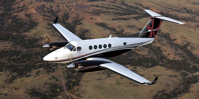 Beechcraft King Air 250 exterior for Teterboro charter