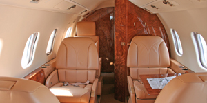 Learjet 55 exterior for Teterboro charter