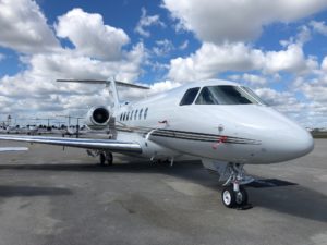 Hawker 4000 exterior for Teterboro charter