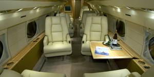 Gulfstream III / G3 cabin interior for Teterboro charter