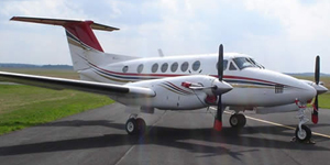 King Air 200 exterior for Teterboro charter