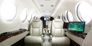 King Air 350 exterior for Teterboro charter
