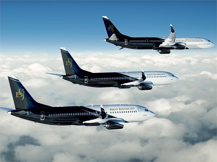 Boeing Business Jet (BBJ) exterior for Teterboro charter