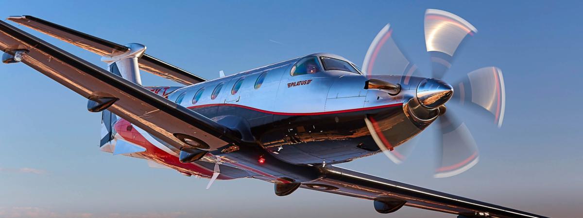 Pilatus PC-12 exterior for Teterboro charter