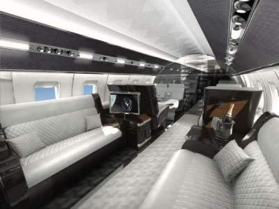 Gulfstream G650 / G6 cabin interior for Teterboro charter