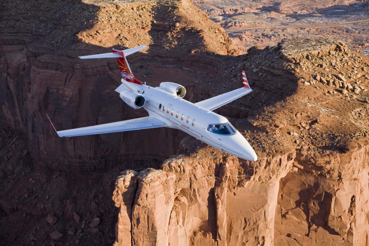 Learjet 45 exterior for Teterboro charter
