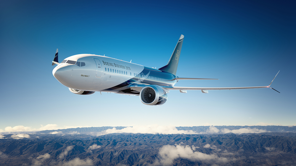 Boeing Business Jet (BBJ) exterior for Teterboro charter