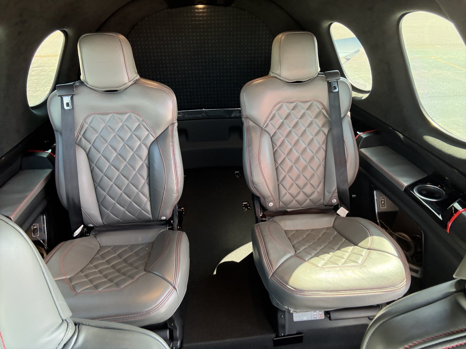 Cirrus Vision Jet SF50 rear cabin seats for Teterboro charter