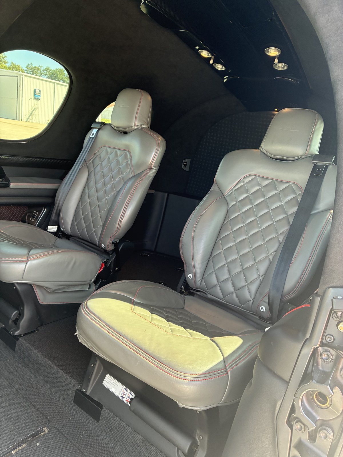 Cirrus Vision Jet SF50 cabin seating for Teterboro charter