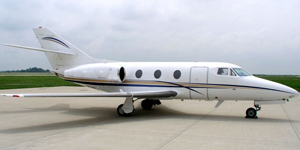 Falcon 10 exterior for Teterboro charter