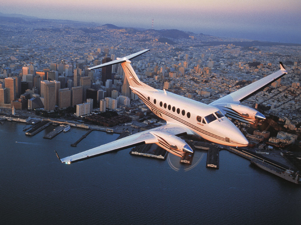 King Air 200 exterior for Teterboro charter